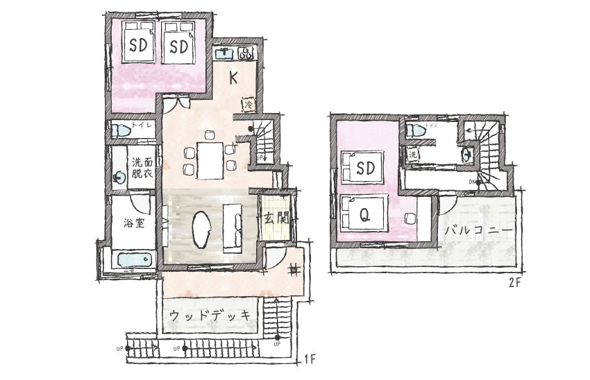 伊豆高原（赤沢望洋台）貸別荘-間取り-A-32-2