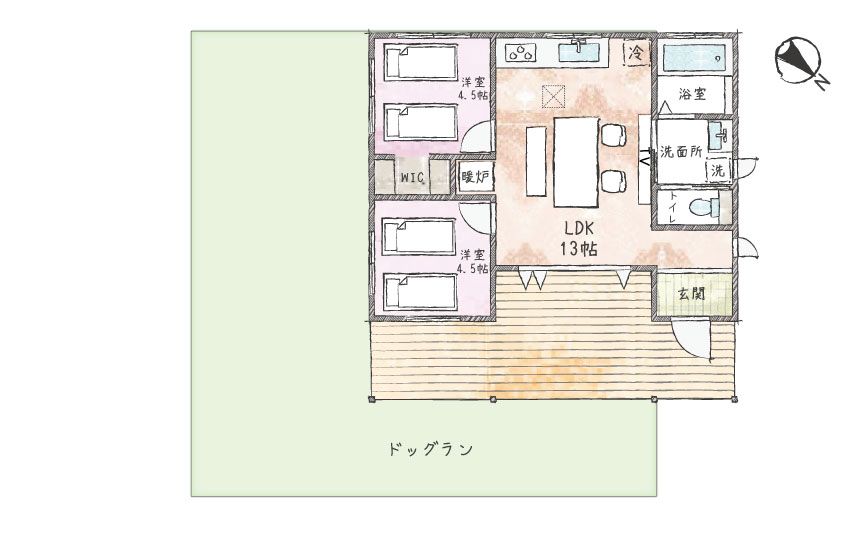 伊豆高原（赤沢望洋台）貸別荘-間取り-E-17