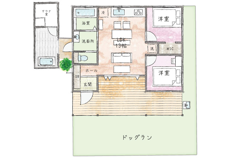 伊豆高原（赤沢望洋台）貸別荘-間取り-E-14