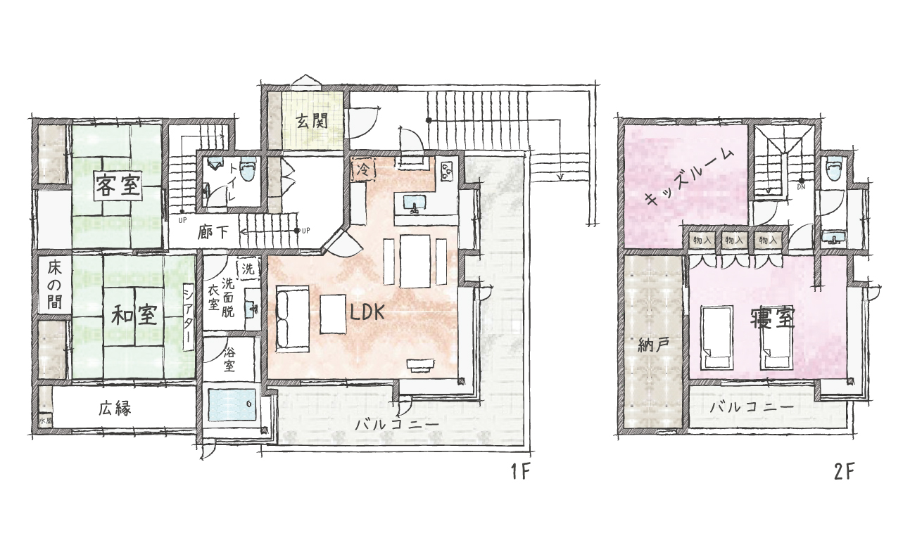 熱海貸別荘-間取り-玄岳（くろたけ）台1-908