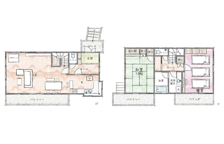 熱海貸別荘-間取り-Green Garden Villa Ladybird（相模台3-11）