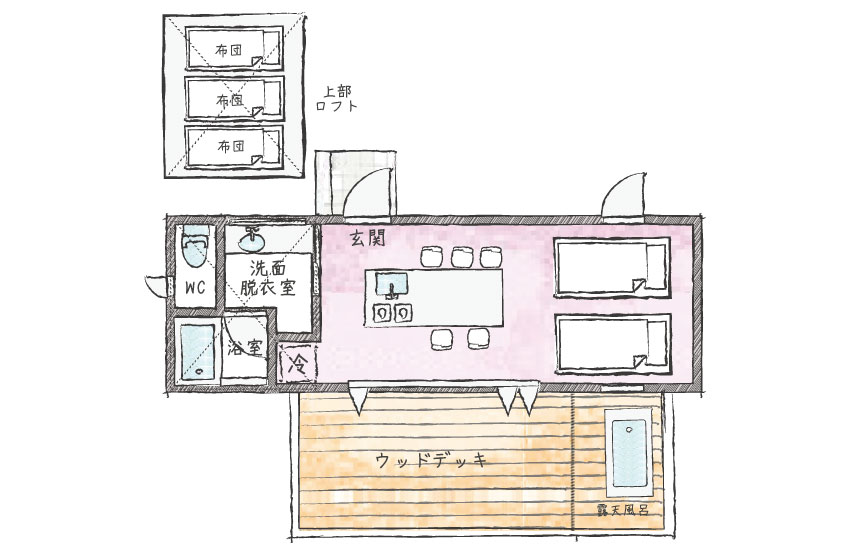 熱海貸別荘-間取り-富士見テラス（富士見台411）